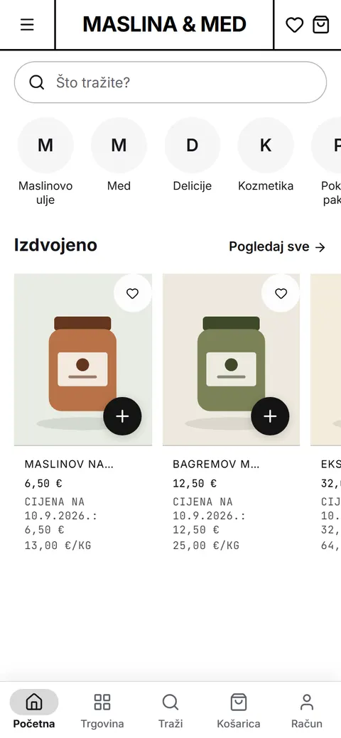 Predložak Brut na mobitelu: početna stranica trgovine